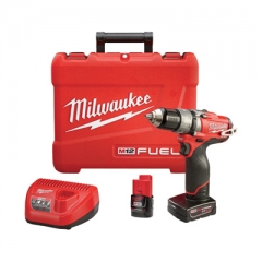 Milwaukee M13 FUEL Cordless Hammer Drill/Driver Kit — 1/2in. Chuck, 12 Volt, With 1 Compact 2.0 Ah and 1 Extended Run 4.0 Ah Battery, Model# 2404-22 - copy